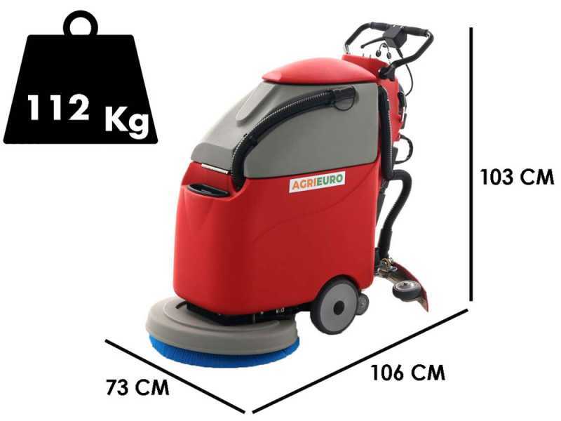 Lavapavimenti a batteria senza fili U.T. LP-500-B - 3 in 1: lava, asciuga e aspira