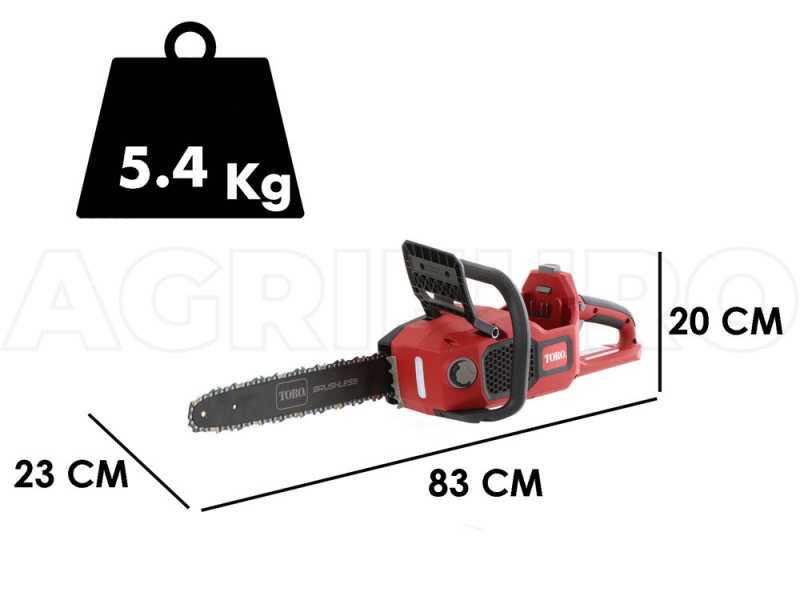 TORO brushless TO-51845T - Elettrosega a batteria 60V - Lama 41cm - SENZA BATTERIA E CARICABATTERIE