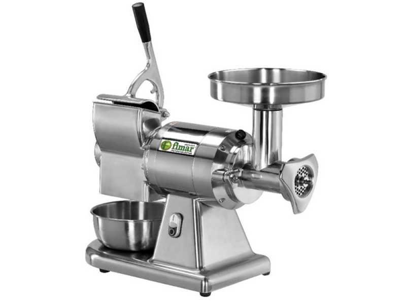 Fimar TC12AT - Tritacarne elettrico - Con grattugia integrata - Gruppo macinazione in Inox - 230V