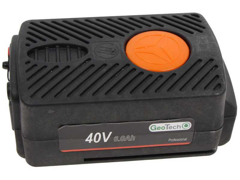 Geotech CAR 300T-100 - Carriola elettrica a batteria 40V 6Ah con cassone ribaltabile