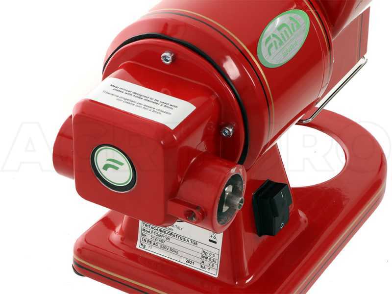 Fama TG8R RETR&Oacute; - Tritacarne elettrico - Grattugia integrata - Gruppo macinazione in acciaio Inox