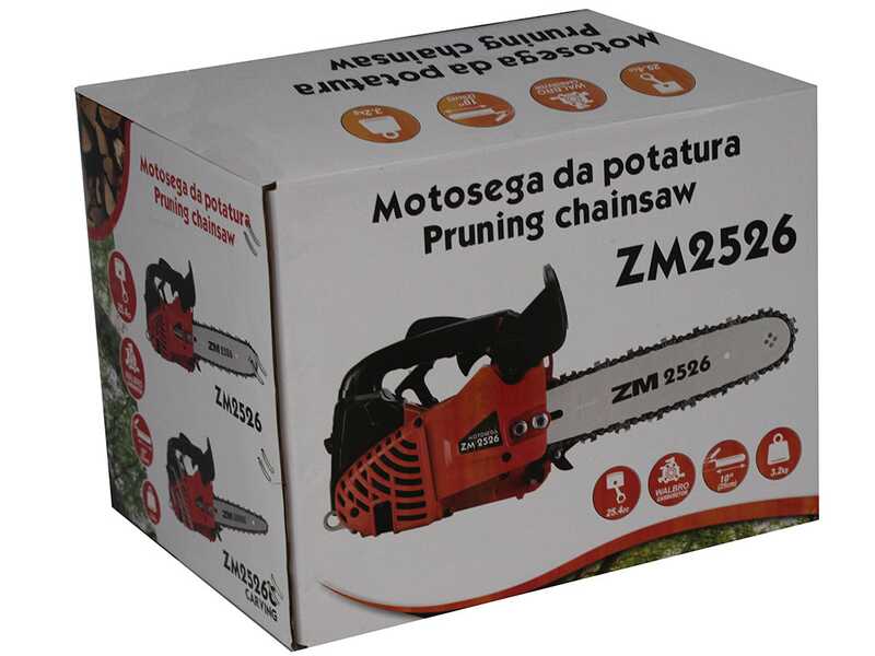 ZM2526C - Motosega a scoppio leggera da potatura - Lama Carving da 25cm