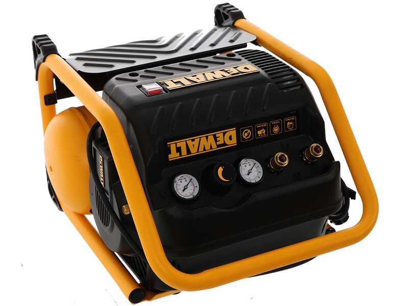 DeWalt DPC10QTC-QS - Compressore aria elettrico portatile monofase, oil-less - Motore 1.5 HP - 9.4 lt