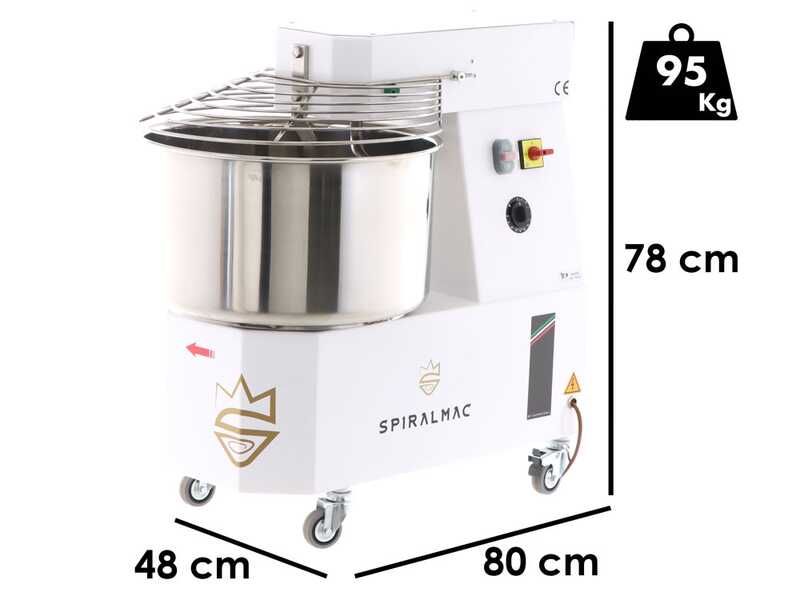 SPIRALMAC SV38HH - Impastatrice a spirale ad alta idratazione - Trifase - 2 velocit&agrave; - 38 Kg
