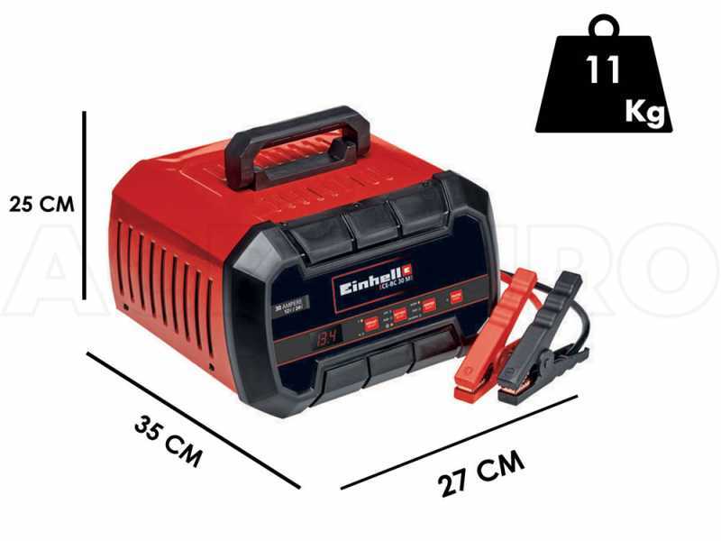 Einhell CE-BC 30 M - Caricabatteria, avviatore e mantenitore - Con microprocessore