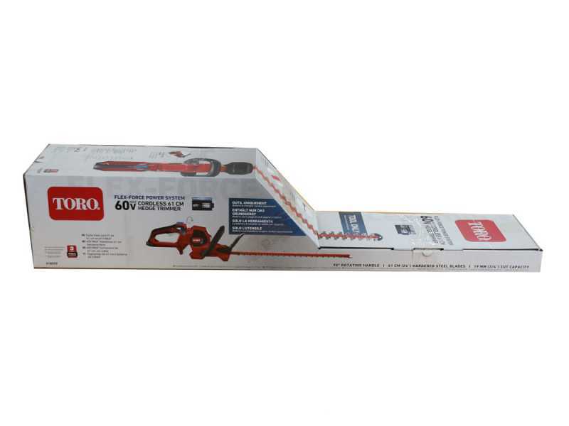 TORO brushless TO-51855T - Tagliasiepi a batteria 60V/4Ah - Lama da 61cm