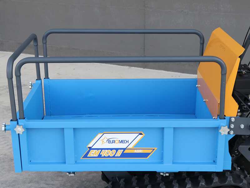 EuroMech EM400H-Agri - Motocarriola cingolata cassone estensibile 400Kg
