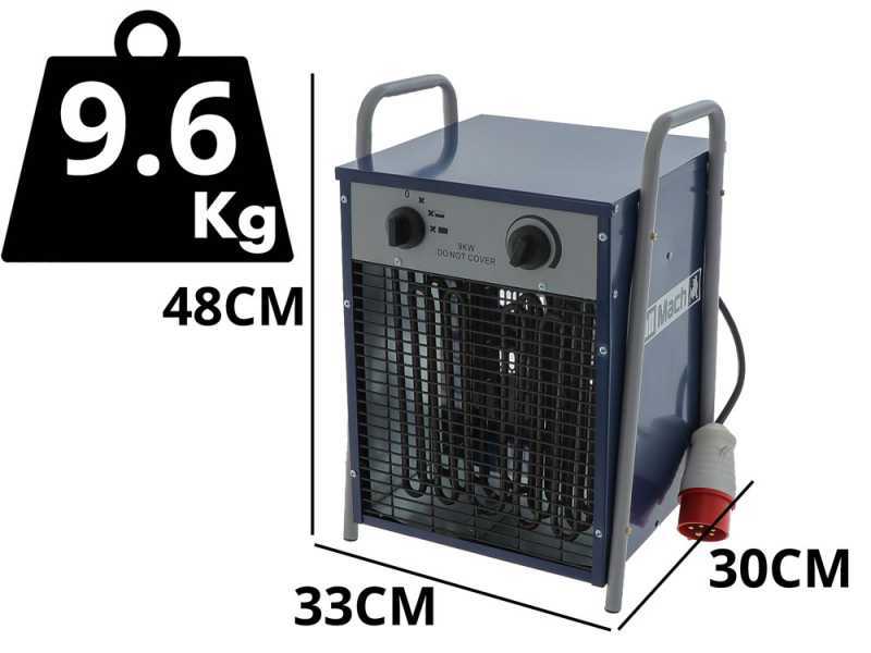 BullMach BM-EFH 9H - Generatore di aria calda trifase con ventilatore - 9kW
