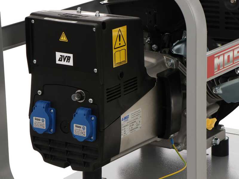 MOSA GE 5000 KBM AVR - Generatore di corrente a benzina con AVR 4.4 kW - Continua 3.6 kW Monofase - Motore Kohler CP CH 395