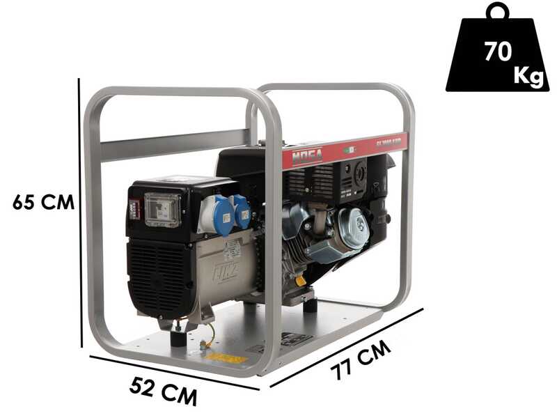 MOSA GE 7000 KBM - Generatore di corrente a benzina 6 kW - Continua 5 kW Monofase - Motore Kohler CP CH440
