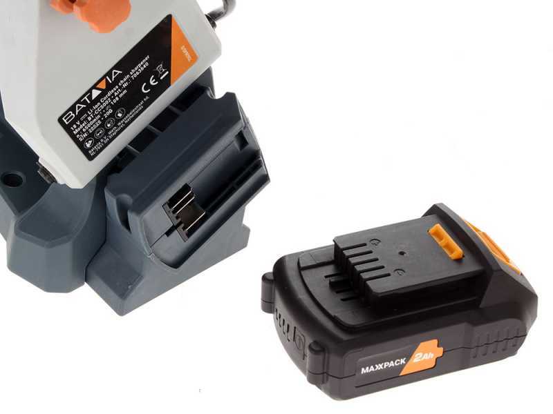 Affilacatene a batteria Batavia -  affilatore per catene motoseghe  - con batteria da 18V/ 2ah