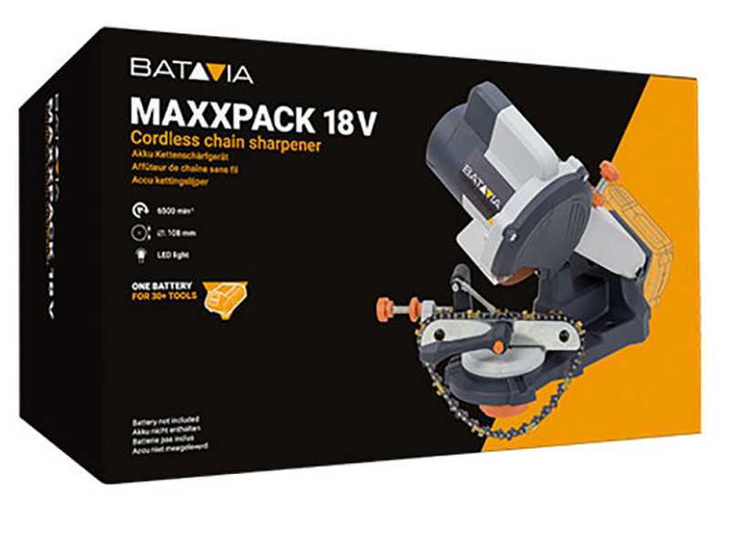 Affilacatene a batteria Batavia -  affilatore per catene motoseghe  - con batteria da 18V/ 2ah