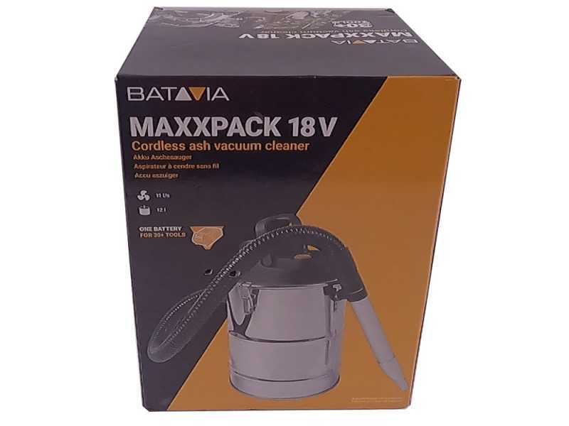 Aspiracenere a bidone Batavia - capienza 12 L - Batteria al litio da 18V/ 2.0ah