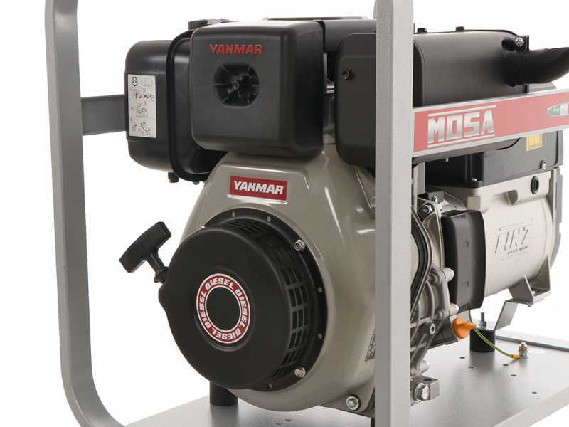 MOSA GE 6500 YDT - Generatore di corrente diesel 5.2 kW - Continua 4.6 kW Trifase - Motore Yanmar L 100 N