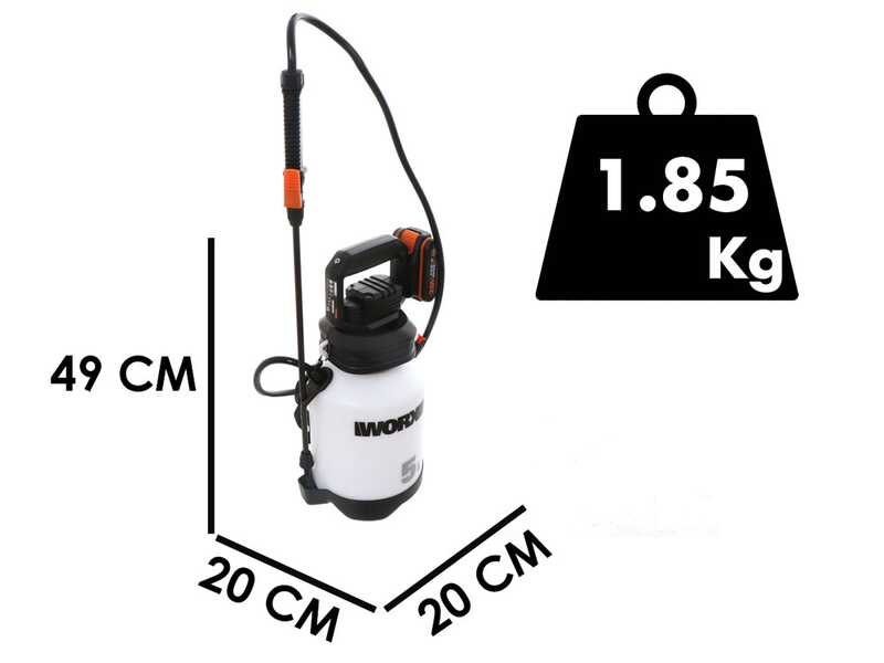 WORX WG829E - Pompa irroratrice a tracolla - Batteria da 20V - 2Ah