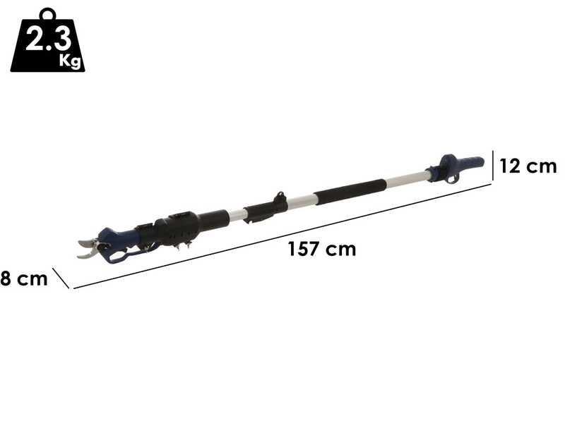 BullMach ARTEMIS 28 - Forbice elettrica da potatura su asta - 16.8V 2Ah - 150/210 cm