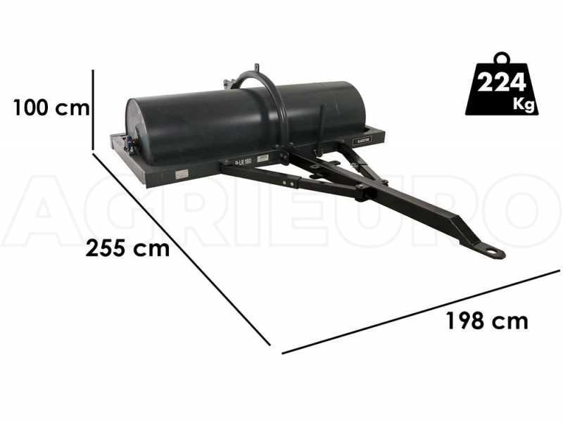 Blackstone B-LR 180 - Rullo per trattore compattatore, timone di traino + attacco a 3 punti