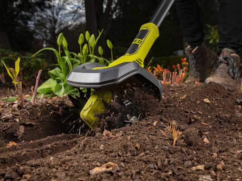 Ryobi RY18CVA-0 - Motozappa a batteria 18V - SENZA BATTERIE E CARICABATTERIE