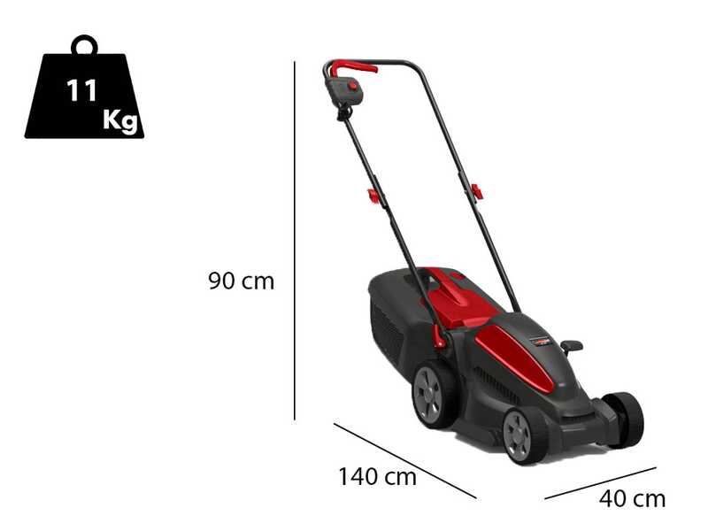 Castelgarden XE 36 - Tagliaerba elettrico a spinta - 1200 W - Taglio 34 cm