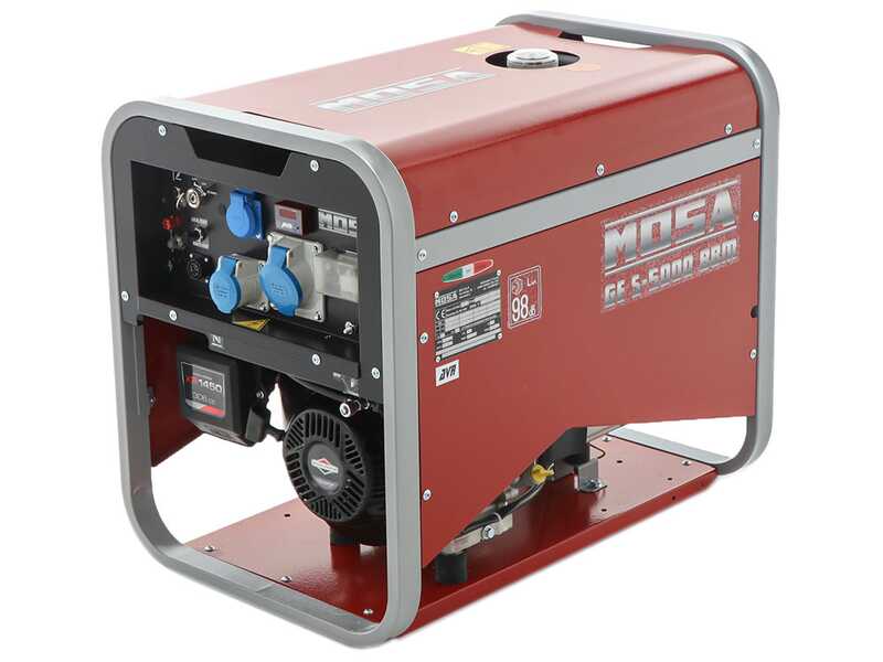 MOSA GE S-5000 BBM AVR EAS - Generatore di corrente a benzina con AVR 4.5 kW - Continua 3.6 kW Monofase + ATS - Motore B&amp;S XR1450