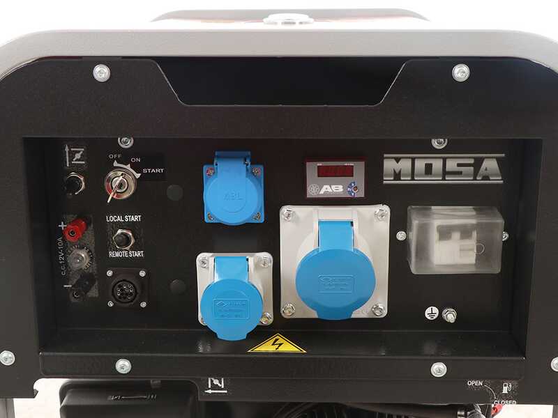 MOSA GE S-5000 BBM AVR EAS - Generatore di corrente a benzina con AVR 4.5 kW - Continua 3.6 kW Monofase + ATS - Motore B&amp;S XR1450