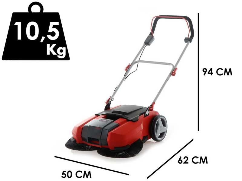 Einhell TE-SW 18/610 Li S - Spazzatrice a batteria con cesto di raccolta 18V - 2.5Ah