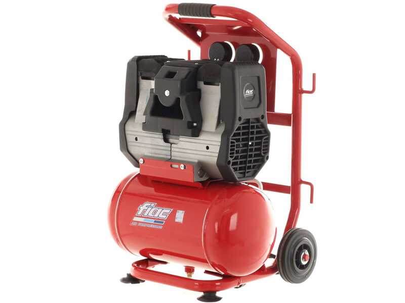 FIAC Magnum XS258 - Compressore aria elettrico monofase silenziato, oil-less - Motore 2 HP - 10 lt