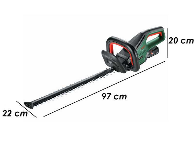 Bosch UniversalHedgeCut 18V - Tagliasiepi a batteria litio con lama da 50 cm - SENZA BATTERIA e CARICABATTERIA
