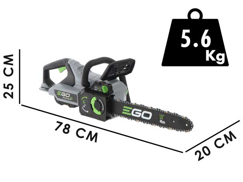 EGO CS1610E - Motosega a batteria 56V 5Ah - Lama da 40cm