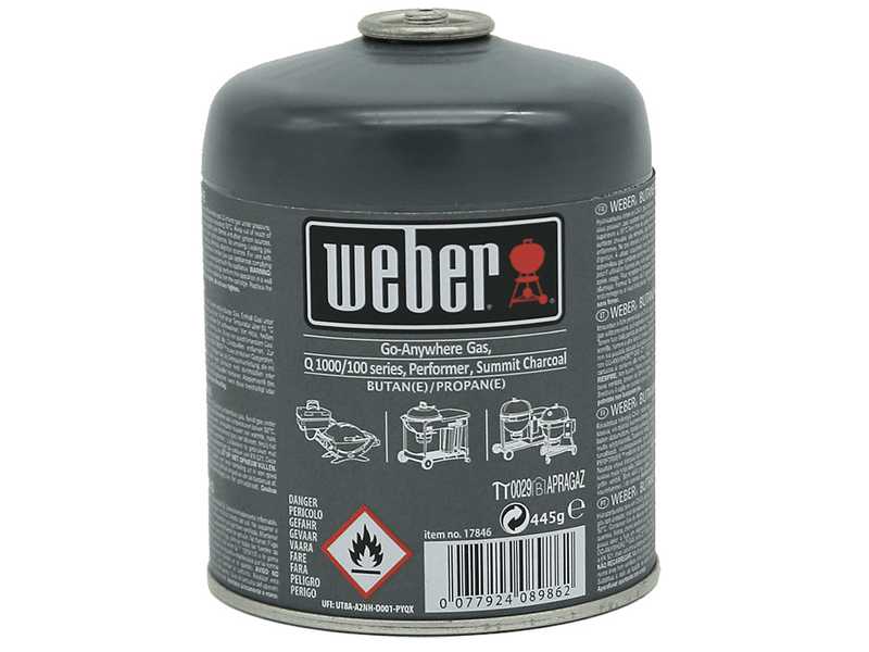 Cartuccia di Gas 445G Weber - Cartuccia monouso di gas butano/propano