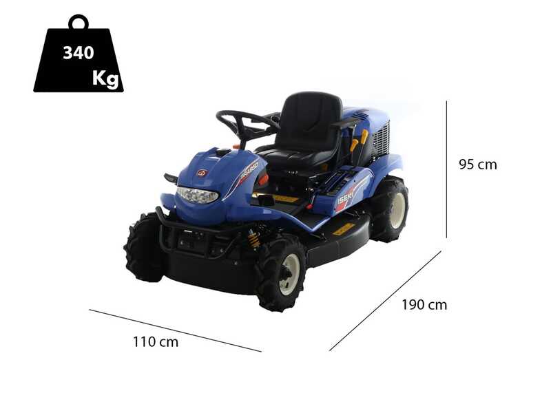 Iseki SRA 950A 2WD - Trattorino trinciaerba - Motore Kawasaki 726 cc - Trasmissione Idrostatica a due stadi
