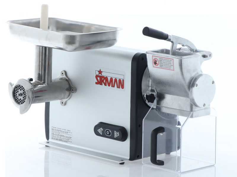 Sirman TCG 22 Dakota - Tritacarne Elettrico - Grattugia integrata - In Alluminio e Acciaio Inox