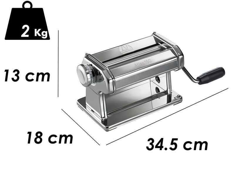 Marcato Atlas 150 Roller - Macchina per la pasta manuale in INOX