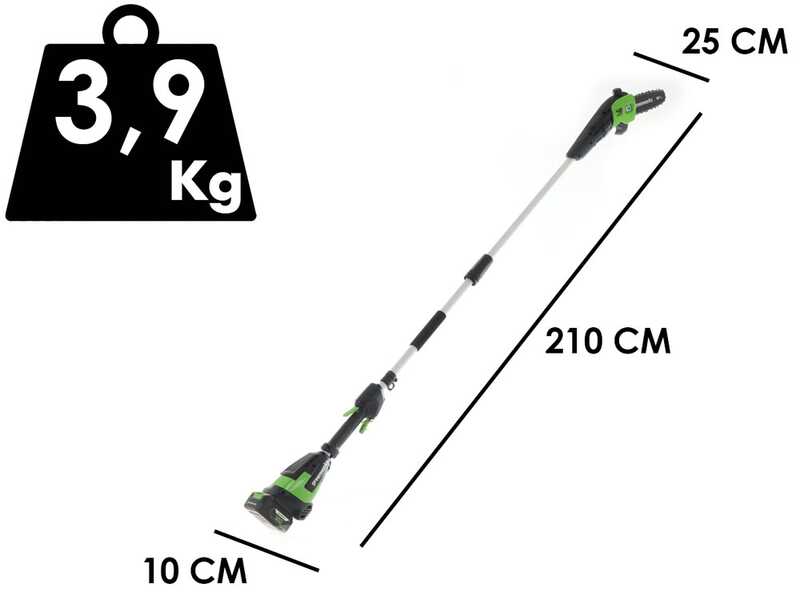 Greenworks G48PS - Potatore su asta di prolunga a batteria 48V - SENZA BATTERIE E CARICABATTERIE