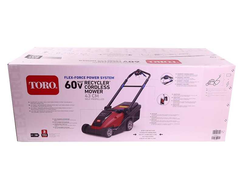 Toro Recycler TO-21843 - Tagliaerba a batteria - 60V/4Ah - Taglio 43 cm
