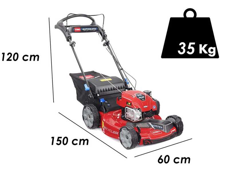 TORO Recycler TO-21774 - Tosaerba a scoppio 4x4 - Motore B&amp;S675 - Taglio 55 cm