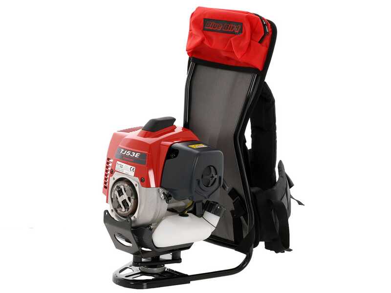 Blue Bird TJ 53 E - Scuotitore con gancio a scoppio cm 180 motore a zaino Kawasaki - Scuotiolive