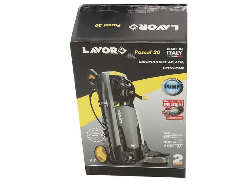 Lavor Pascal 20 - Idropulitrice a freddo e spazzola Patio L28 - 140 bar - 400 l/h