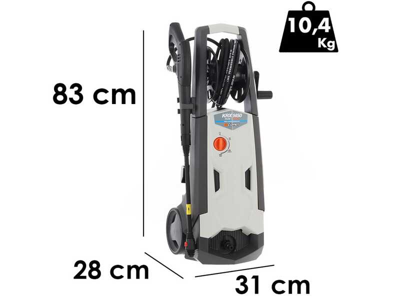 Comet KRX 1450 Plus Elettrica - Idropulitrice ad acqua fredda - Con avvolgitubo - 500 l/h - 160 bar