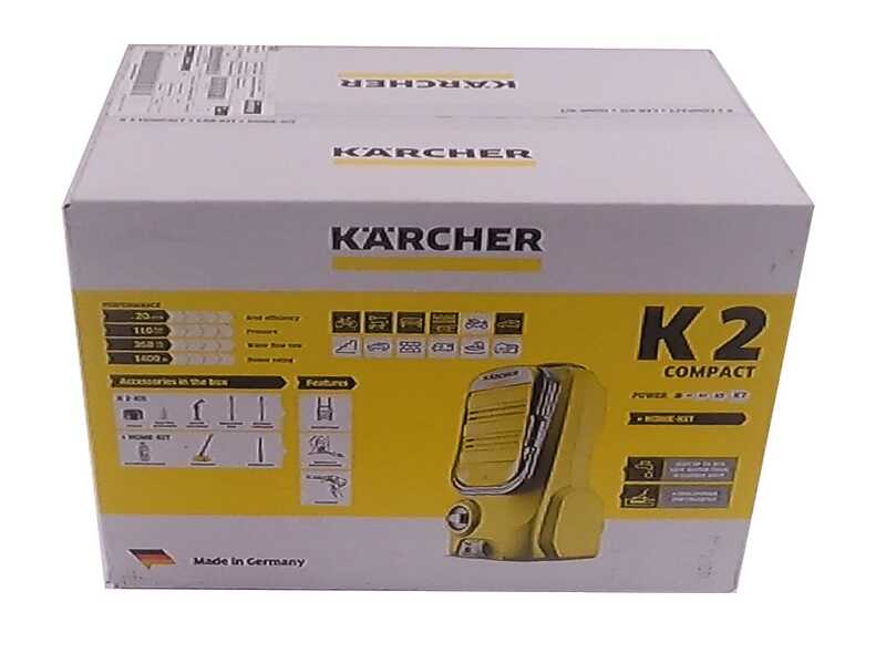 Karcher K2 Compact Home - Idropulitrice ad acqua fredda compatta - 110 Mbar - 360 lt/ora