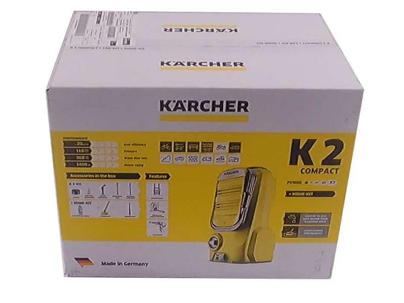 Karcher K2 Compact Home - Idropulitrice ad acqua fredda compatta - 110 Mbar - 360 lt/ora