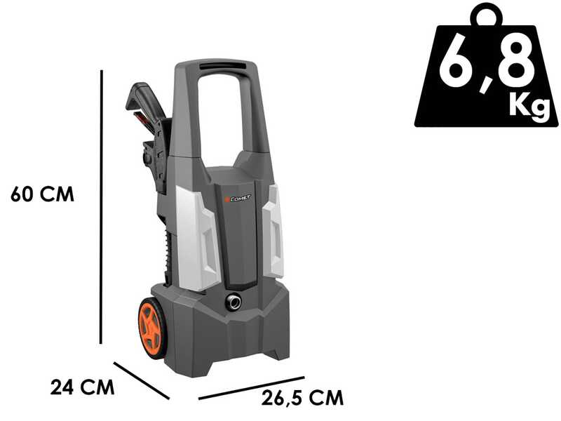 Comet KMZ 130 Classic - Idropulitrice acqua fredda - Uso domestico - max 130 bar - 390 lt/h