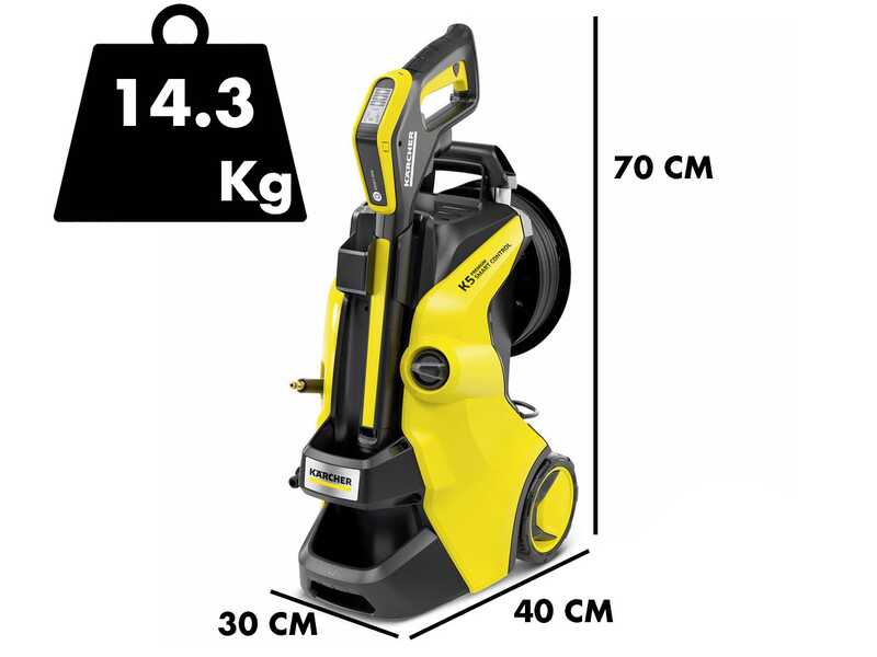 Karcher K5 Premium Smart Control Home + Home Kit - Idropulitrice - 500 lt/min - 145 bar max - Bluetooth e App Home &amp; Garden