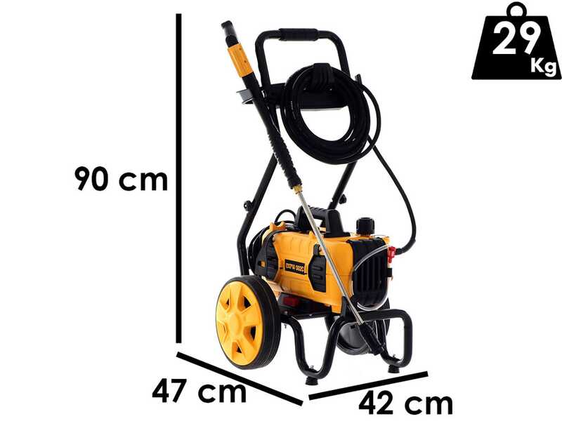 DeWalt DXPW 002CE KART - Idropulitrice a freddo professionale - 180 bar - 510L/H - con carrello removibile