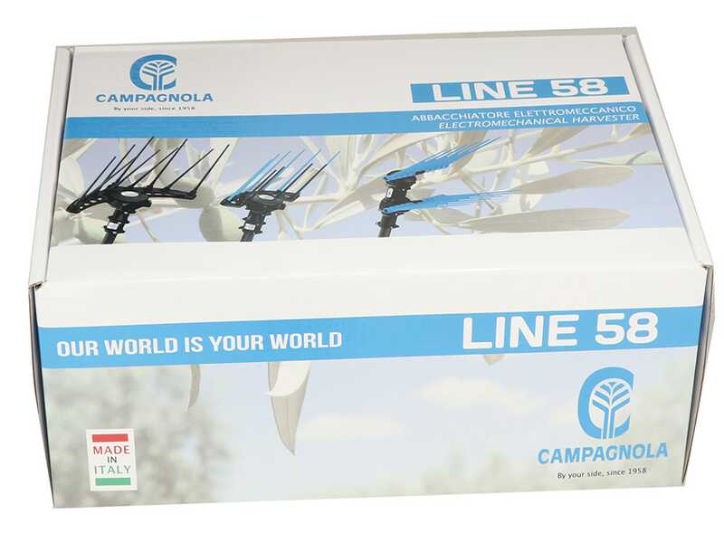 Campagnola Nuovo Holly 58V - Abbacchiatore elettrico a batteria - Batteria a zaino inclusa - Asta in alluminio da 185-270 cm