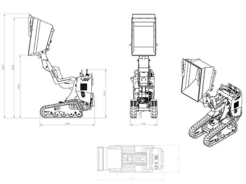 Motocarriola cingolata RAPTOR 6800 HDH - Honda GX270