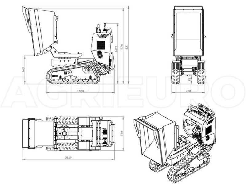 Motocarriola cingolata RAPTOR 6800 HEDT 4.0 - Honda GXe270