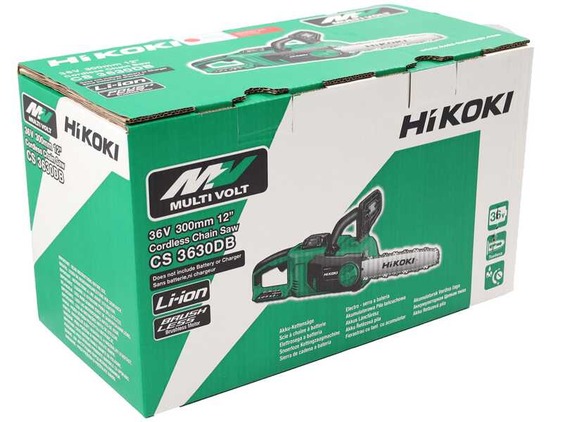 HIKOKI CS3630DB - Elettrosega a batteria da taglio 36V 2.5Ah - Lama da 30cm