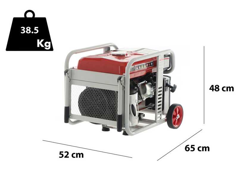 GeoTech Pro iGGP5000ES - Generatore di corrente inverter con avv. elettrico carrellato 4 kW - Continua 3.5 kW Monofase