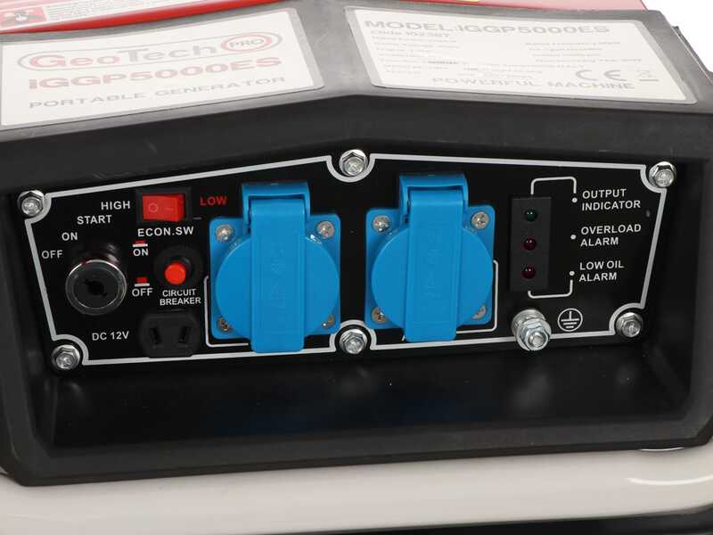 GeoTech Pro iGGP5000ES - Generatore di corrente inverter con avv. elettrico carrellato 4 kW - Continua 3.5 kW Monofase